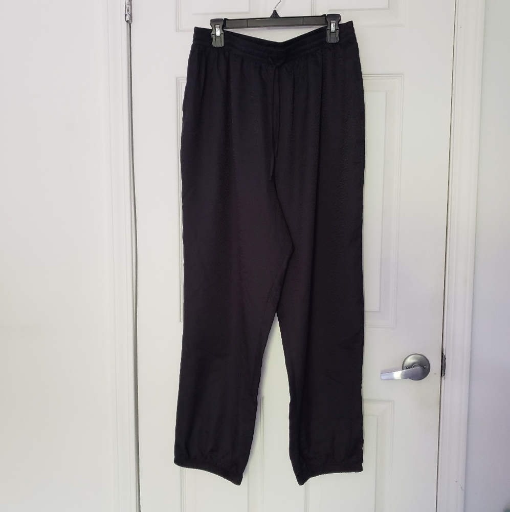 XL regular Victoria's Secret black satin animal print lounge pajama pants